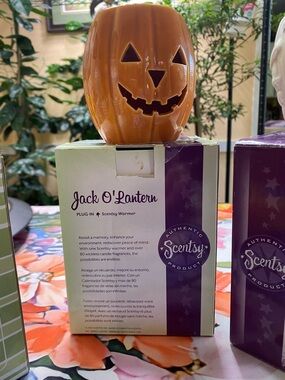 Scentsy lot of 4:Jack O'Lantern, Groovy, Snow Day, Dandy Cherry Plug-In Warmers